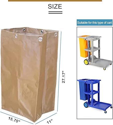 Miniatura 31 de Bolsa de limpieza de repuesto, organizador de limpieza comercial grueso impermeable de 8 bolsillos, se adapta a cualquier carrito, se utiliza