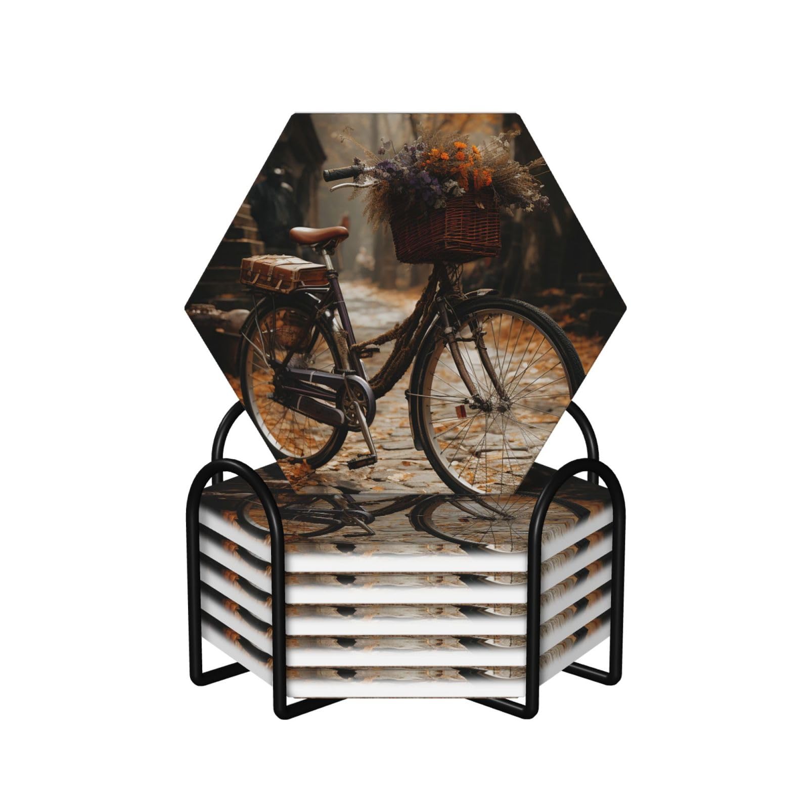 Dessous de verre hexagonaux en céramique pour un apéritif convivial réussi