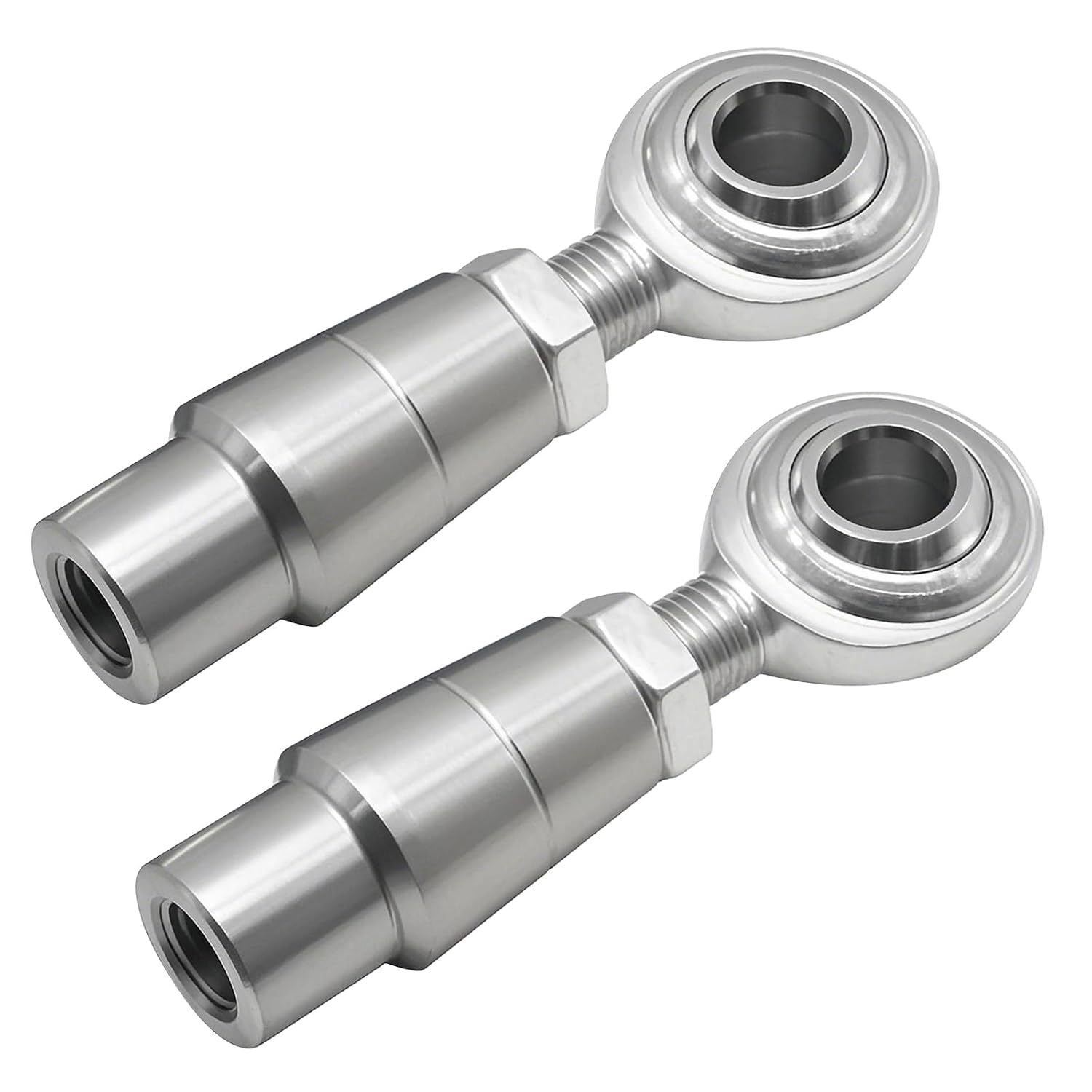 3/8 x 3/8-24 Heim Joints Panhard Bar Kit, Heim Joints Rod End Kit with Tube Adapters and Jam Nuts, Used in Clutches Brakes Steering Linkages (2 Pcs)