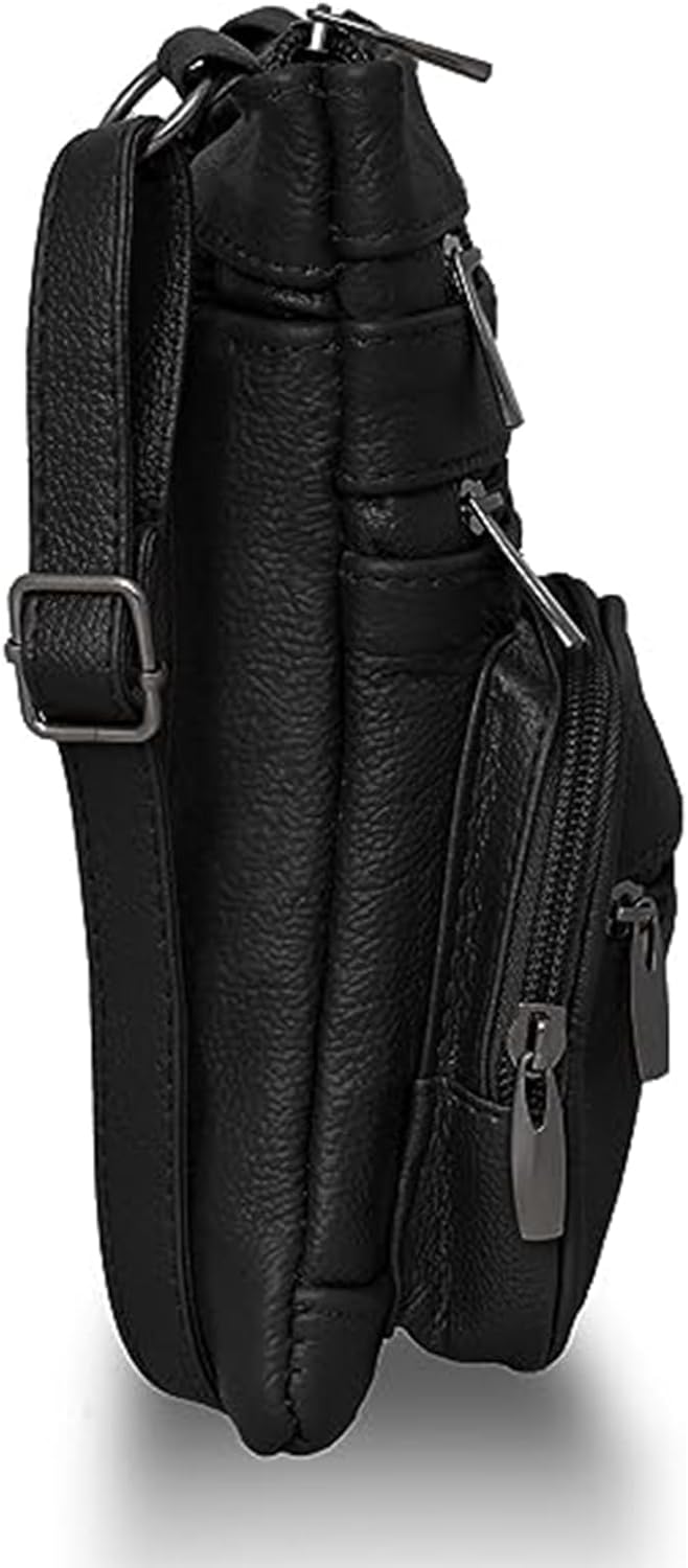 Krediz Leather Crossbody purses for Women - travel bag with 4 Zippers, Soft & Durable Purses for Women Trendy - Image 4