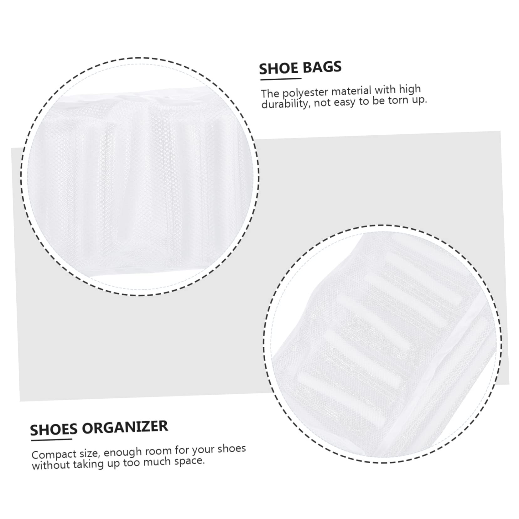 Cabilock 4piezas Bolsa De Lavandería Para Calzado Reutilizable Saco De Lavado Con Cremallera Para Zapatillas y Zapatos Material Para Lavadoras