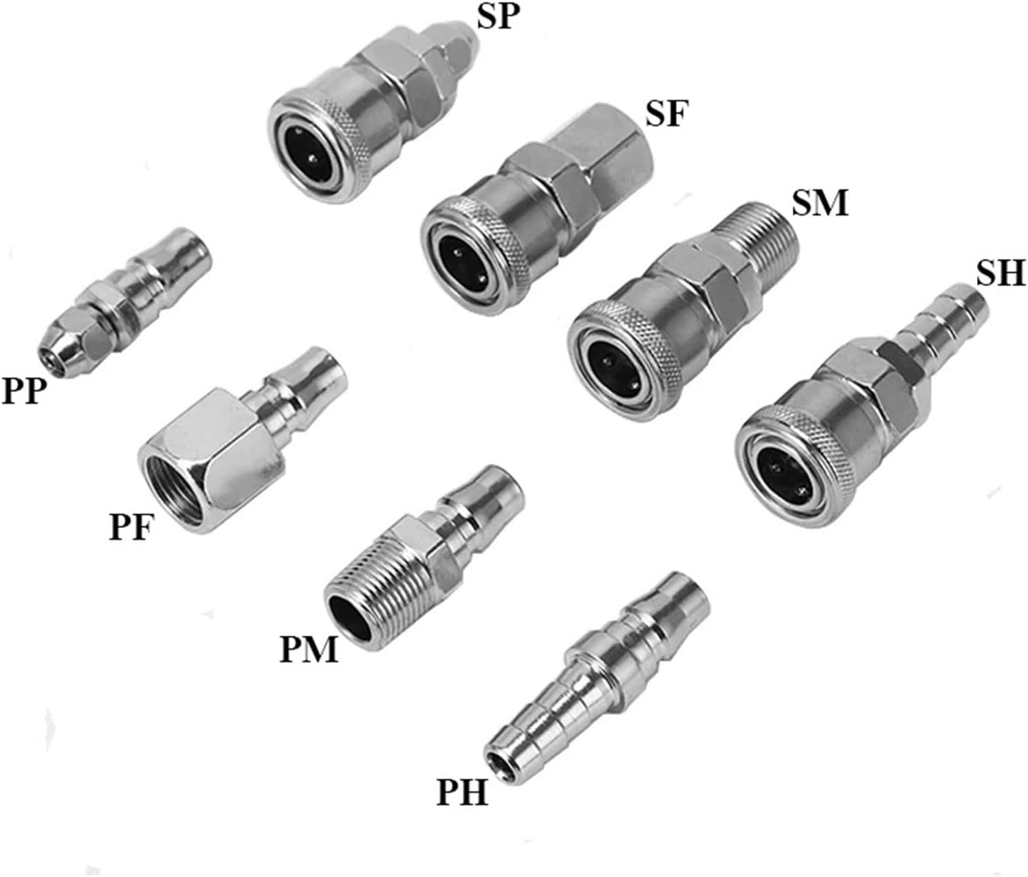 PF SF PP SP PH SH PM 10-40 C Type Hose Quick High Pressure Coupler Socket Air Compressor Pneumatic Fitting 1Pcs(PH Type,30)