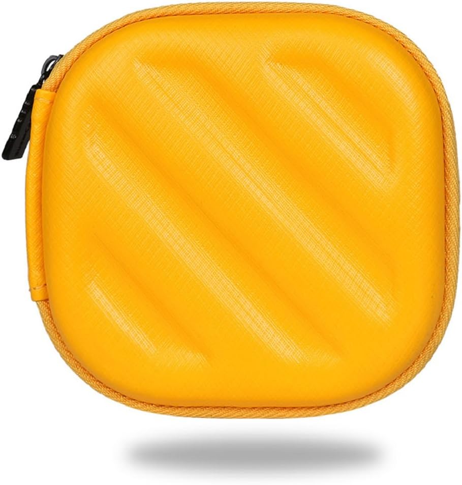 Headphone Eva Hard Case Storage Bag for Earphone/Headphone/iPod / MP3MP3/MP4 Bluetooth (Square, Yellow)