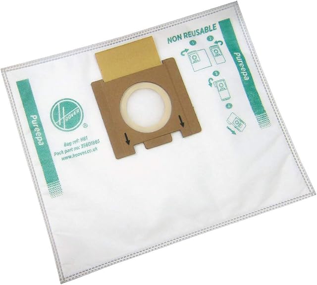 Hoover H81 Vacuum Cleaner Bags, Original, Microfiber, Pure EPA, Odorless, Extra Capacious, Compatible with Telios Extra Vacuum Cleaners, 4 Pieces