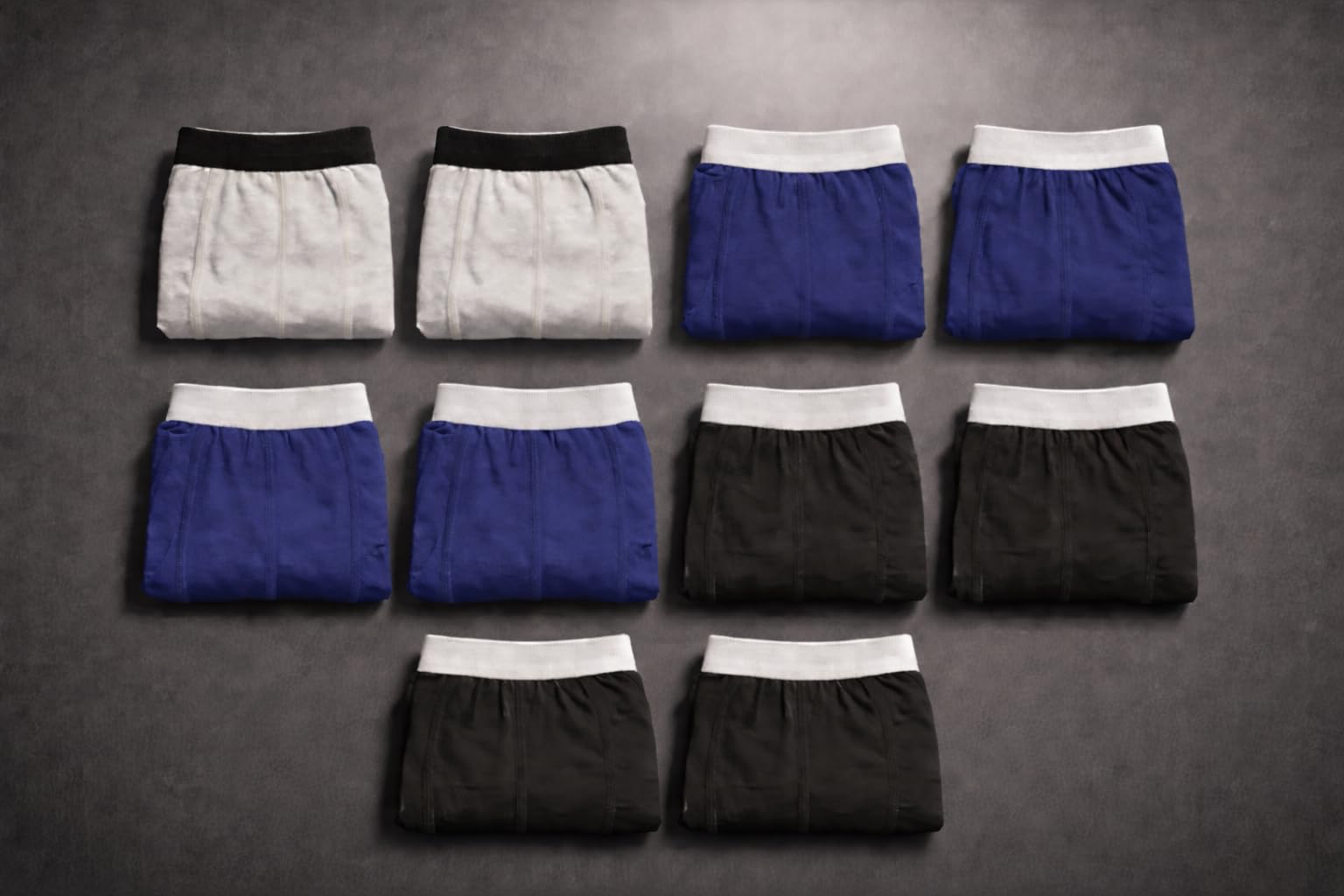SAMILY Jungen Boxershorts aus Baumwolle Unterhosen 10er Pack Schwarz Grau Blau