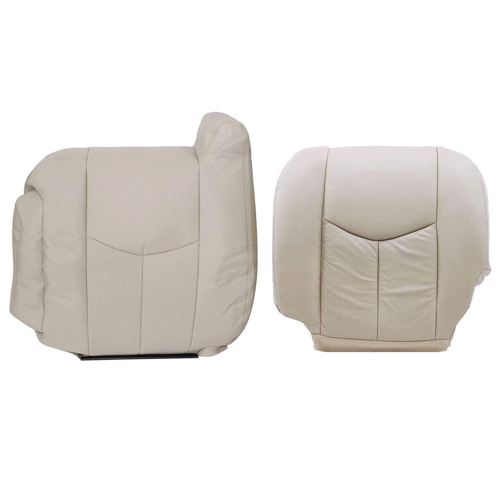 Driver Side Bottom Leather Seat Cover For 2003-2006 Cadillac Escalade – Tan Color #152