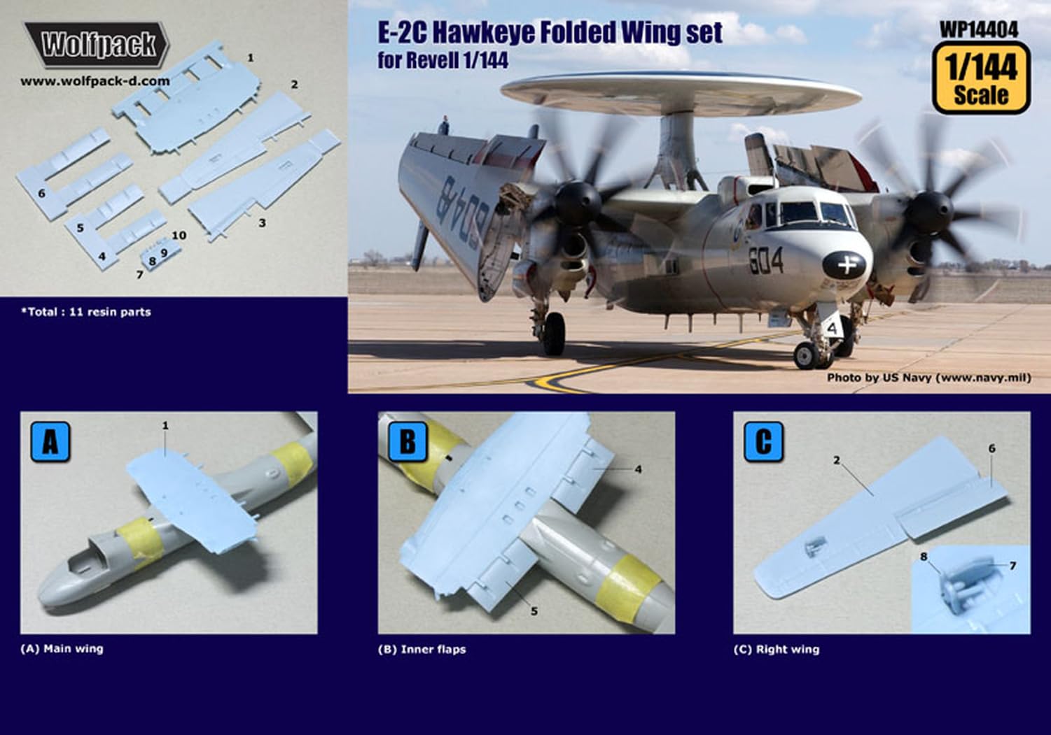 Amazon | ウルフパックデザイン 1/144 ノースロップ・グラマン E-2C