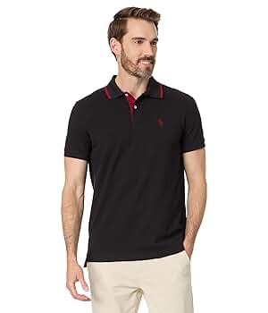 U.S. Polo Assn. Men's Short Sleeve Slim Fit Solid Pique Polo U.S. Polo Assn. Men's Short Sleeve Slim Fit Solid Pique Polo