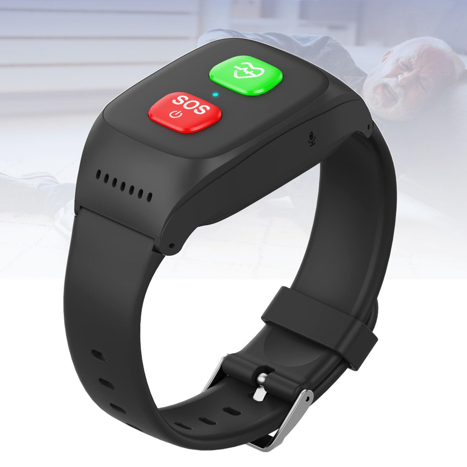 Pulsera Sos para Personas Mayores, Pulsera De Rastreo, Rastreador GPS para Mayores, Detección De Caídas, Llamada De Voz 4G, Alarma Personal con Botón De Asistencia De Emergencia