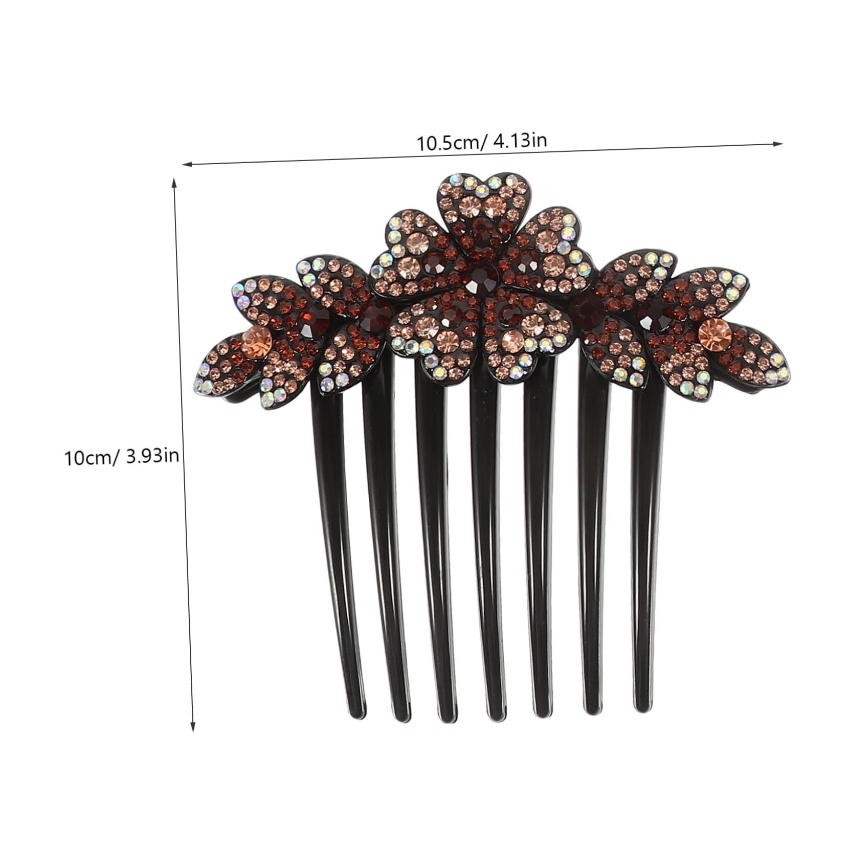 PartyKindom 4Pcs Rhinestone Hair Combs for Wedding Bride Sparkly Side Comb Clips Gradient Colors Decorative Hair Accessories for Bridesmaids and Special Occasions