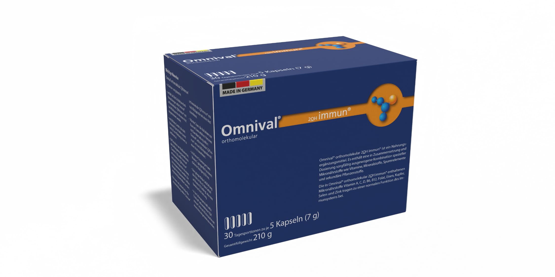 Immun Kapseln - Vitamin Komplex für das Immunsystem | Orthomolekulares Nahrungsergänzungsmittel, Vitamine für Frauen & Männer, Mikronährstoffe Immunkur, mit Magnesium (30 Tage)