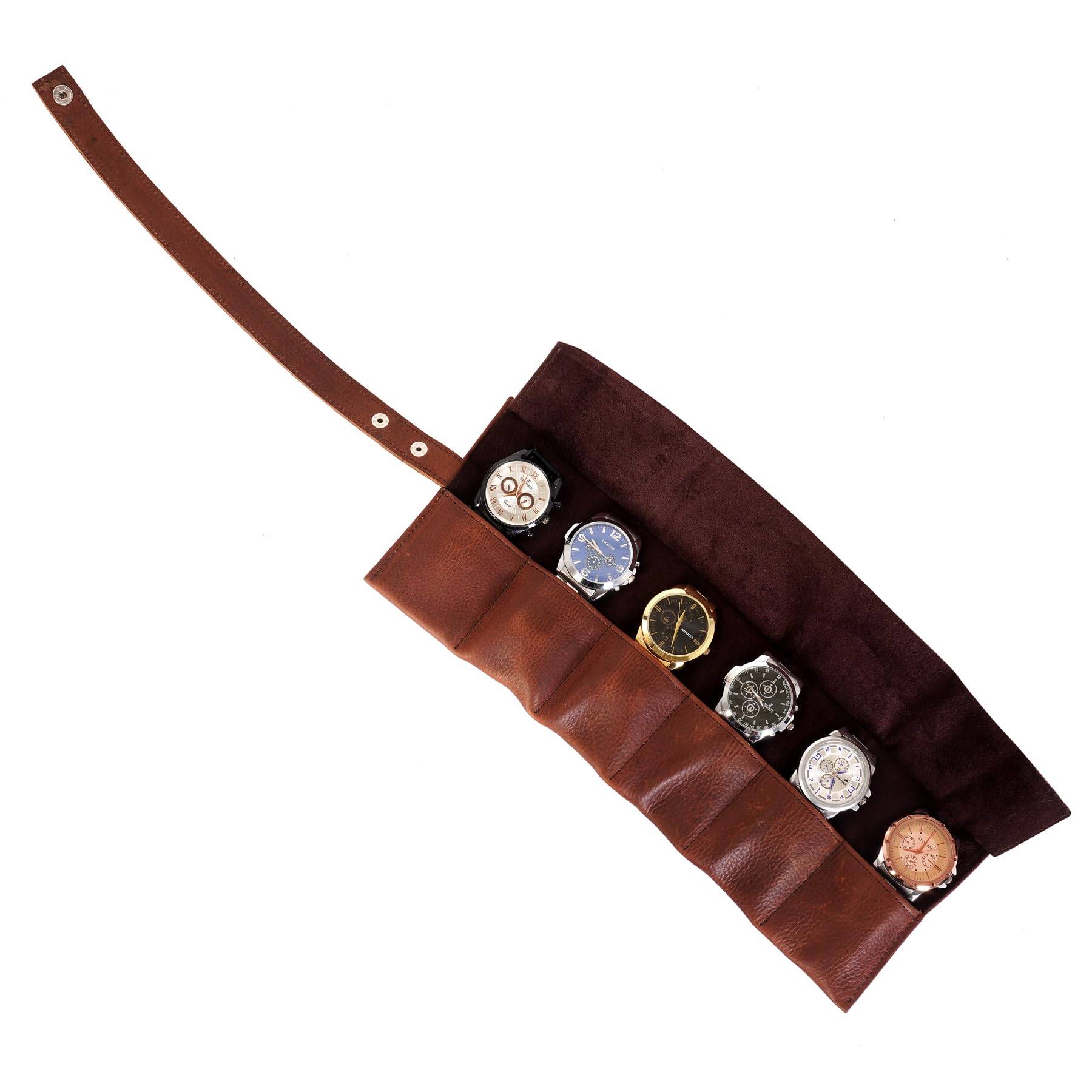 Mosben Genuine Leather Travel Watch Box For Men Organizer Case for 6 Watches, Handmade Watchlover Storage Men and Women (B0CQS64KWP) Amazon Price History, Amazon Price Tracker