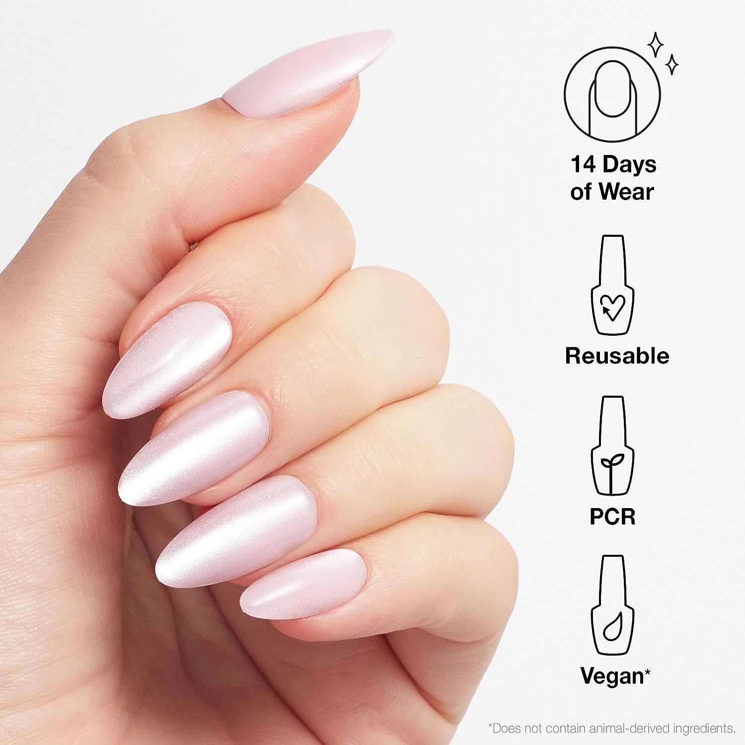 Bundle of OPI xPress/ON Press On Nails, With Nail Glue, Long Baby Pink Velvet Almond Shape Nails, Editor in Chic + OPI Nail Envy, Nail Strengthening Treatment, Vegan Formula, 0.5 fl oz