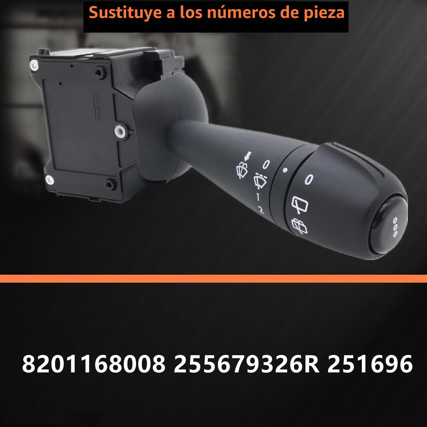 Interruptor Mando Limpiaparabrisas Compatible con Dacia Logan MCV 2 Sandero 2 Lodgy für Renault Cilo 4 Twingo 3 Trafic 3 8201168008 255679326R 251696