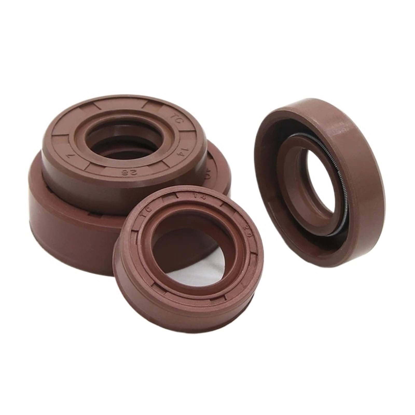 FKM Wellendichtring ID 14/15 mm TC-14/15 x 22/24/25/27/28/30/35/40/42 x 5/7/8/10 mm Fluorkautschukabdeckung Doppellippendichtungen Ringe Dichtung (Farbe: 5 Stück, Größe: 15 x 30 x 10 mm)