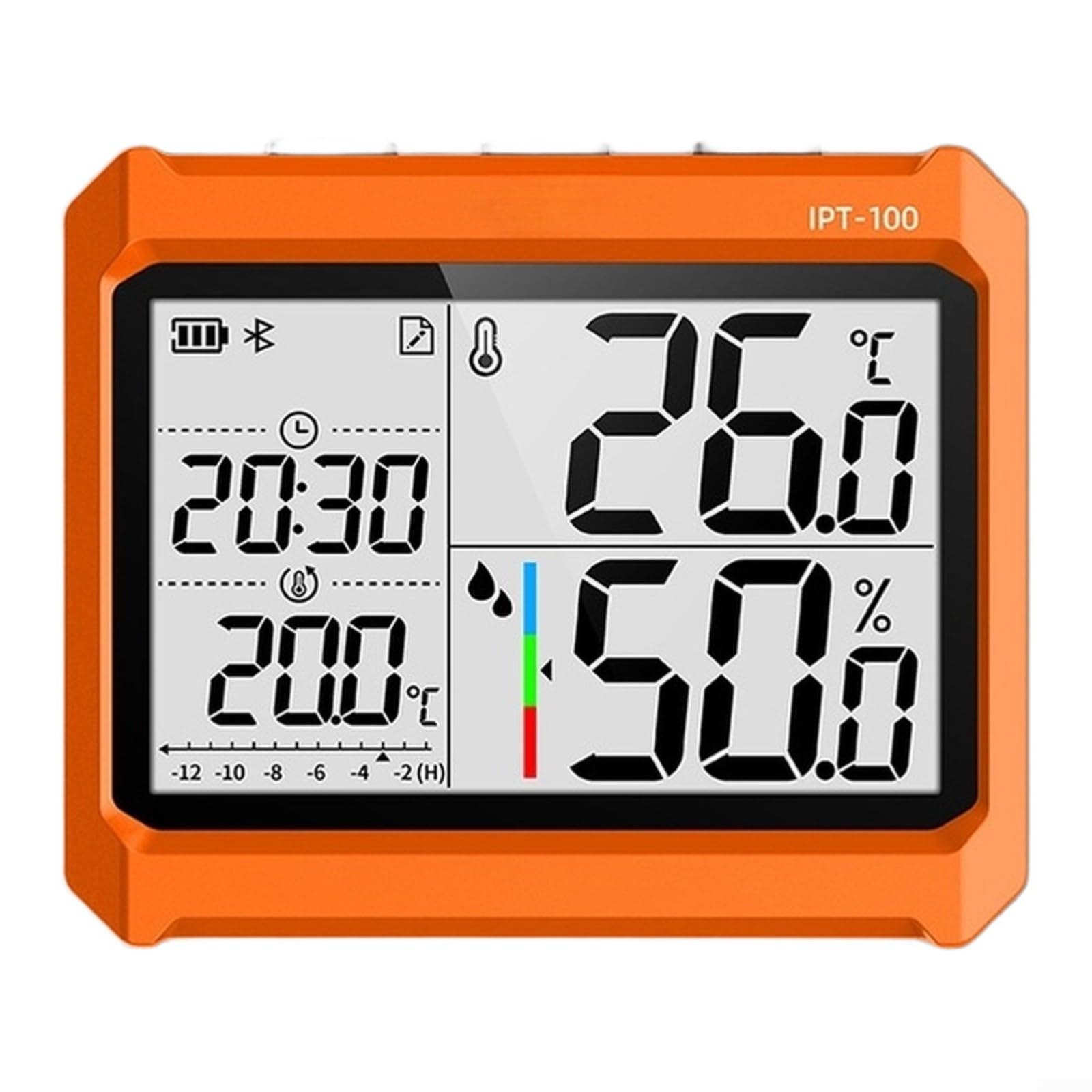 Confezione da 1 misuratore di umidità di temperatura wireless industriale ad alta precisione termoigrometro con app di registrazione dei dati per il monitoraggio del magazzino di laboratorio