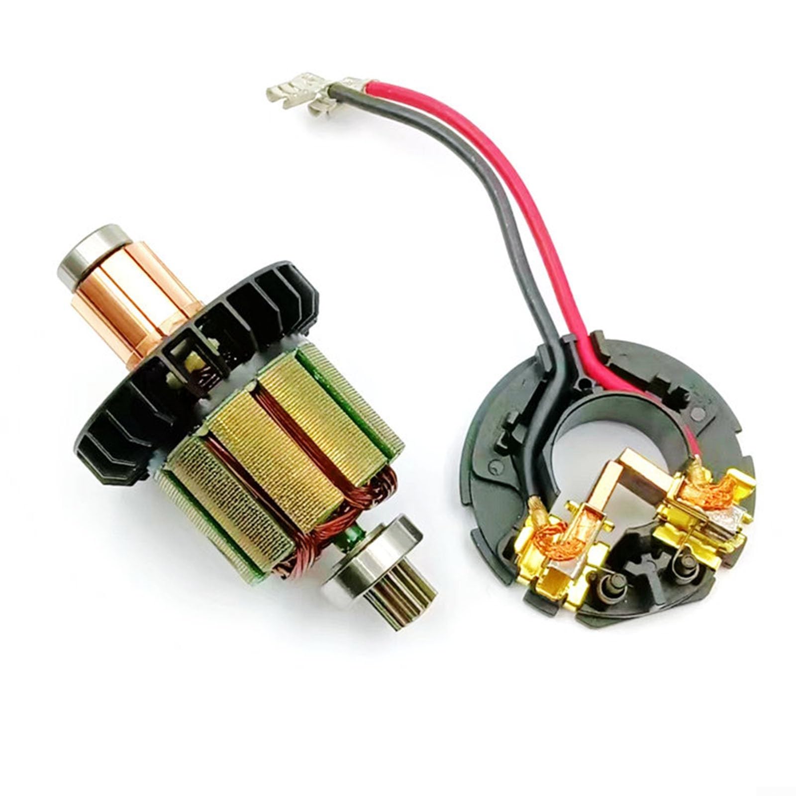 Rotor DDF482 - Armatura e porta spazzole di carbone per modelli Makita DDF482, parte 619380-9 619583-5, ricambio per HP482D DHP482RME XPH10