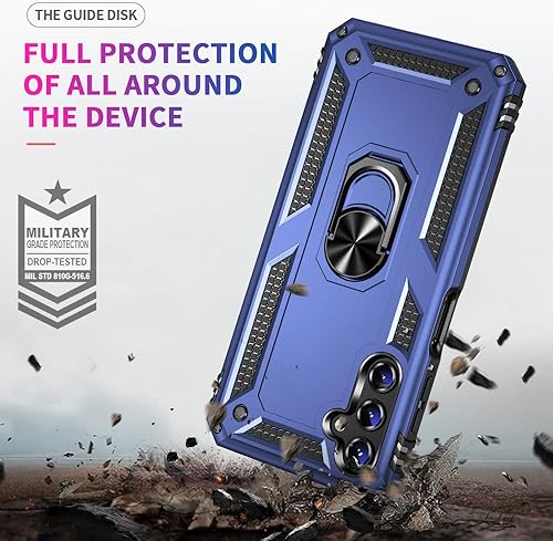 Miniatura 2 de Funda para Samsung A14 5G, Galaxy A14 5G con protector de pantalla HD, grado militar de 16 pies, prueba de caídas, anillo a prueba de golpes, funda