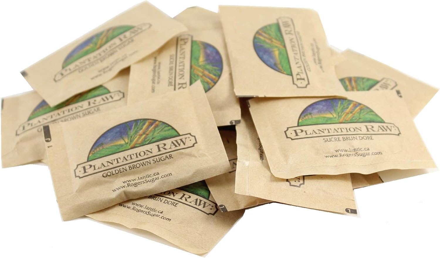 Plantation Raw Golden Brown Sugar 100 Sachet/Packets Per Pack, All