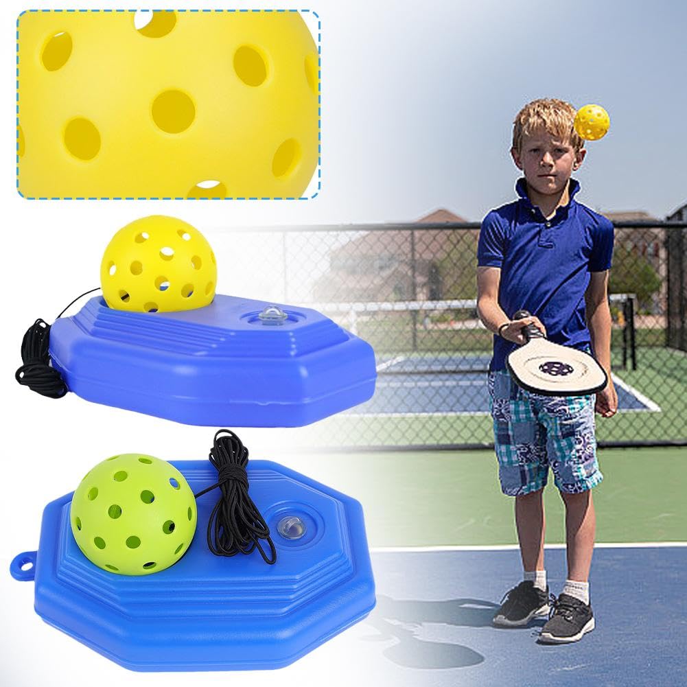Palla Da Allenamento Per Pickleball - Con Base Ad Acqua, 40 Fori, Per Allenamento Indoor E Outdoor - Foto 10