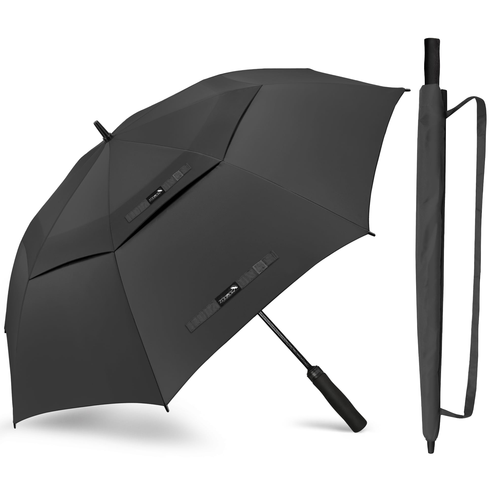 ZOMAKE Ombrello da Golf Grande 130/137/157/172/182cm - Automatico Ombrelli Pioggia Grandi Resistente Antivento Con Doppio Baldacchino - Extra Large Umbrella Per Uomo Donna