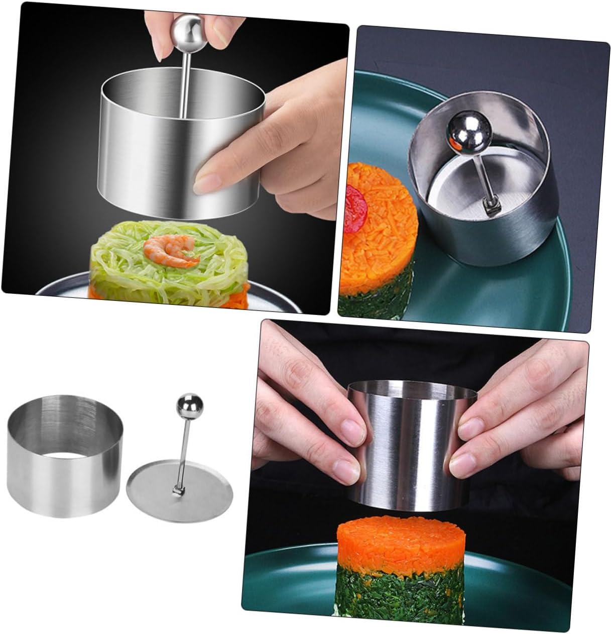 Onigiri Mold 2-Pack Rice Ball Maker Round Shaped Onigiri Mold Sushi Press for Homemade Rice Balls and Diy Tiramisu 3.14 X 2.36 X 3.93 in image 4
