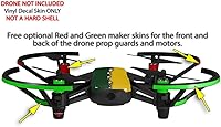 Vista 3 de Skin Wrap 2 Pack para DJI Ryze Tello Drone Ripped colores verde, amarillo Drone No Incluidas