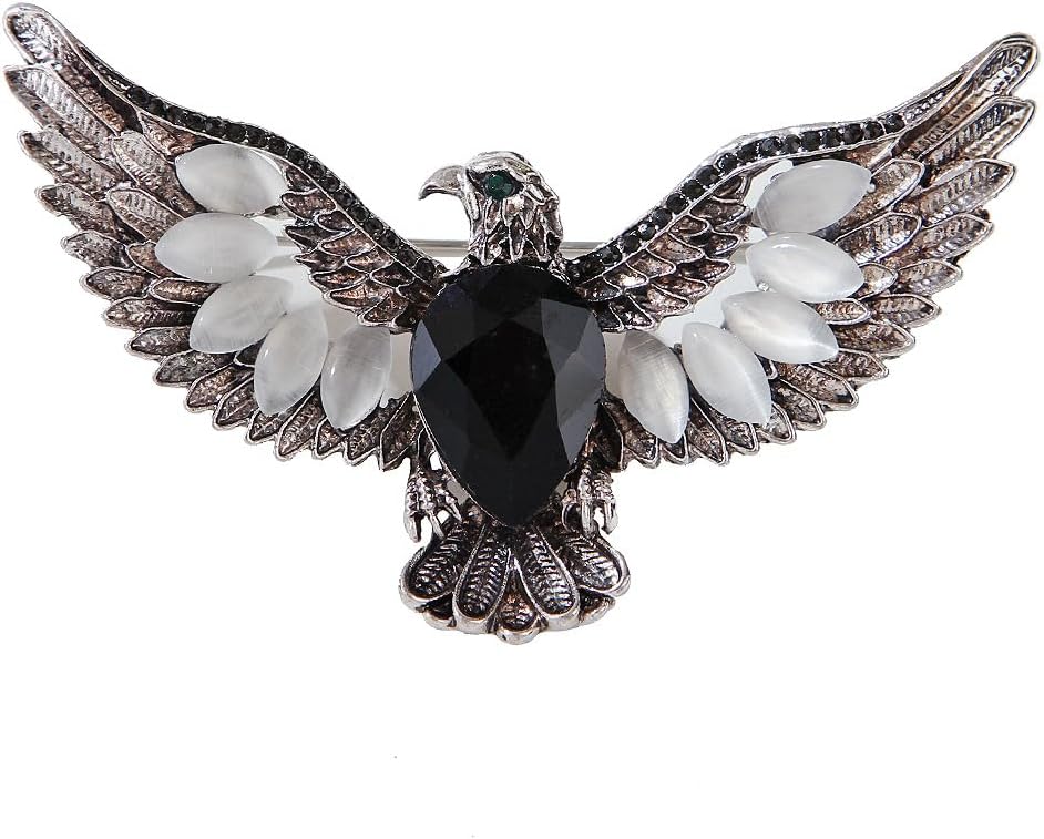 Eagle Bird Brooches Pin for Women/Men Fashion Crystal Animal Brooch Jewelry