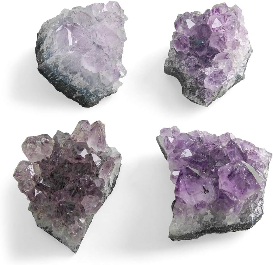 CXD-GEM Natural Amethyst Crystal Cluster Drusy Geode Quartz Specimen Home Decoration Stone,1.6-2.5 Inch