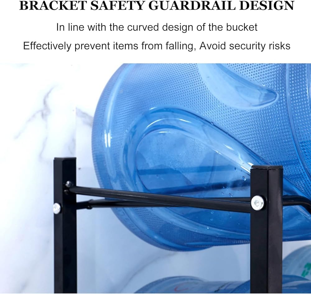 Étagère de rangement robuste pour carafe d'eau, empilable et amovible pour une gestion efficace des bouteilles