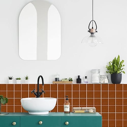 Miniatura 3 de Alwayspon Adhesivo de vinilo brillante de ladrillo de Provenza, autoadhesivo para azulejos de pared de transferencia de salpicaduras para cocina y