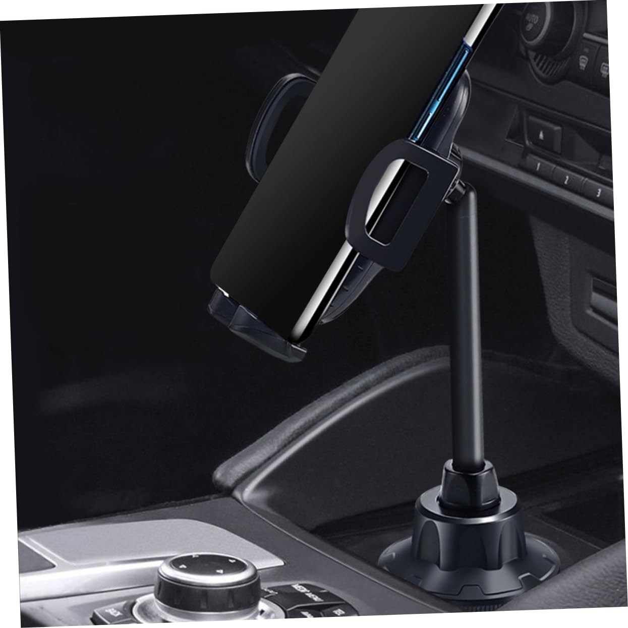 Soporte Negro Portavasos de Teléfono para Ajustable en ABS Coche
