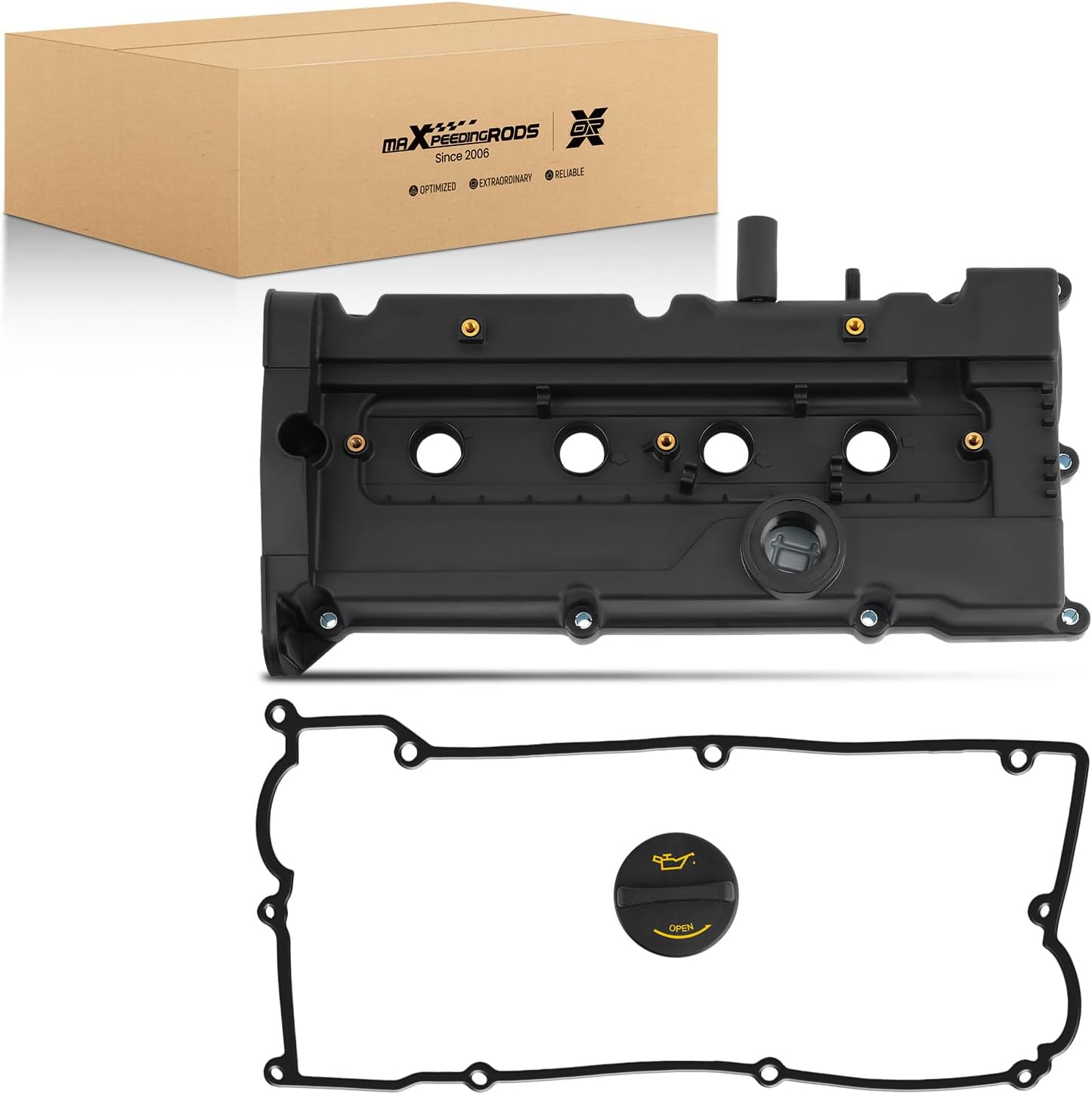 maXpeedingrods Engine Valve Cover for Hyundai Accent L4 1.6L Petrol DOHC Sedan 2001-2004 Replacement 22410-26611 22441-26003