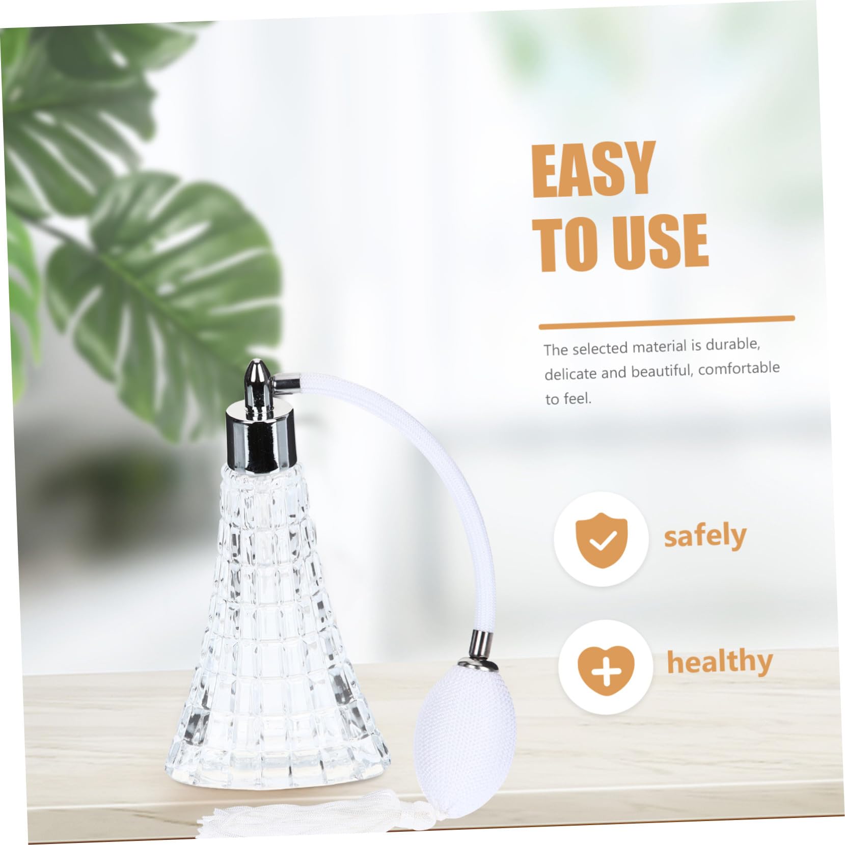 Frasco de Perfume de Cristal Transparente con Pulverizador Recargable para Viajes y Diario Botella de Vidrio Reutilizable para Fragancias y Lociones Regalo para Ocasiones