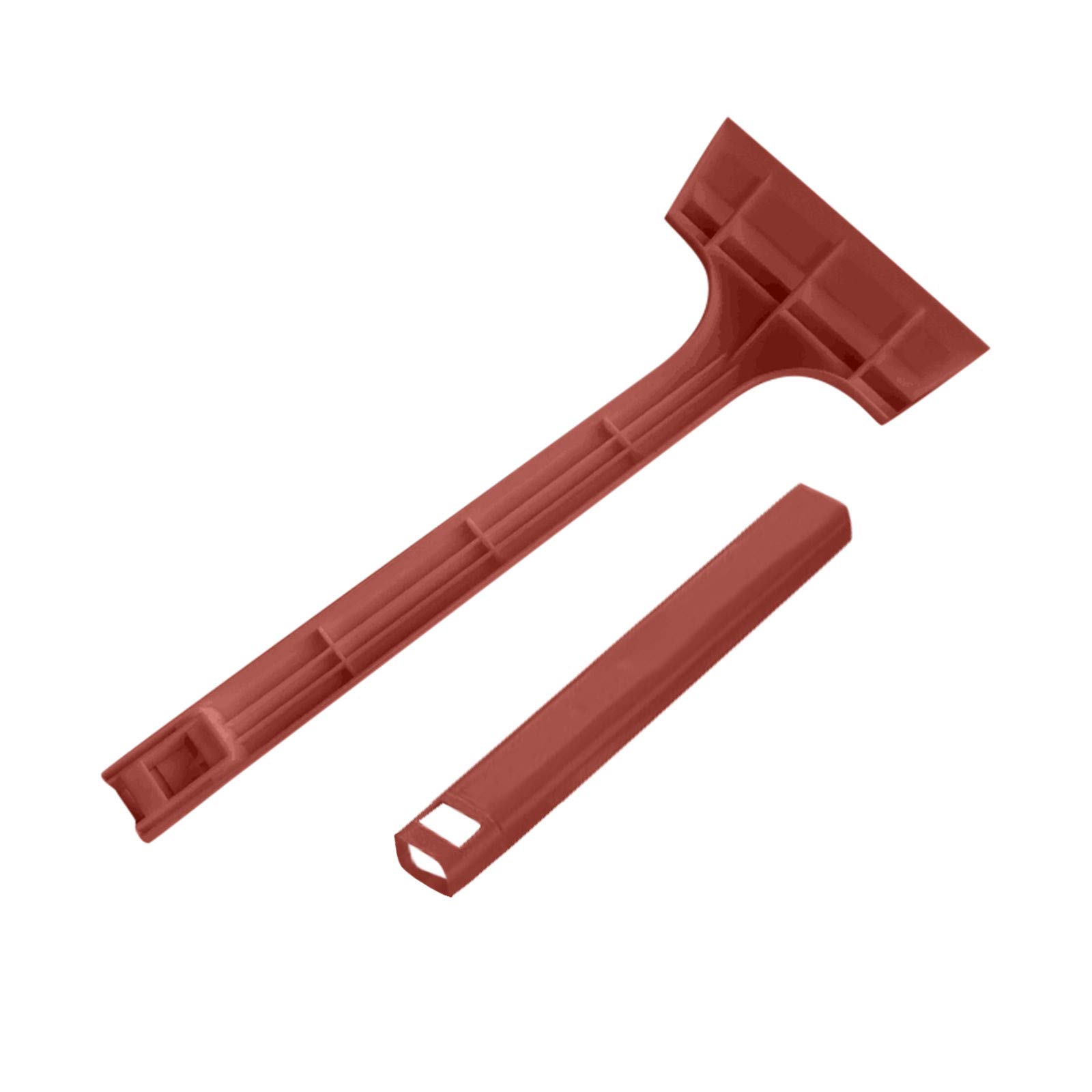 3in1 Snow Removal Kit Multifunction Portable Detachable Snow Removal Tool,Lenbest Snow Brush for Car Removable Snow Plow Car Glass Snow Scraper Storage (Red)