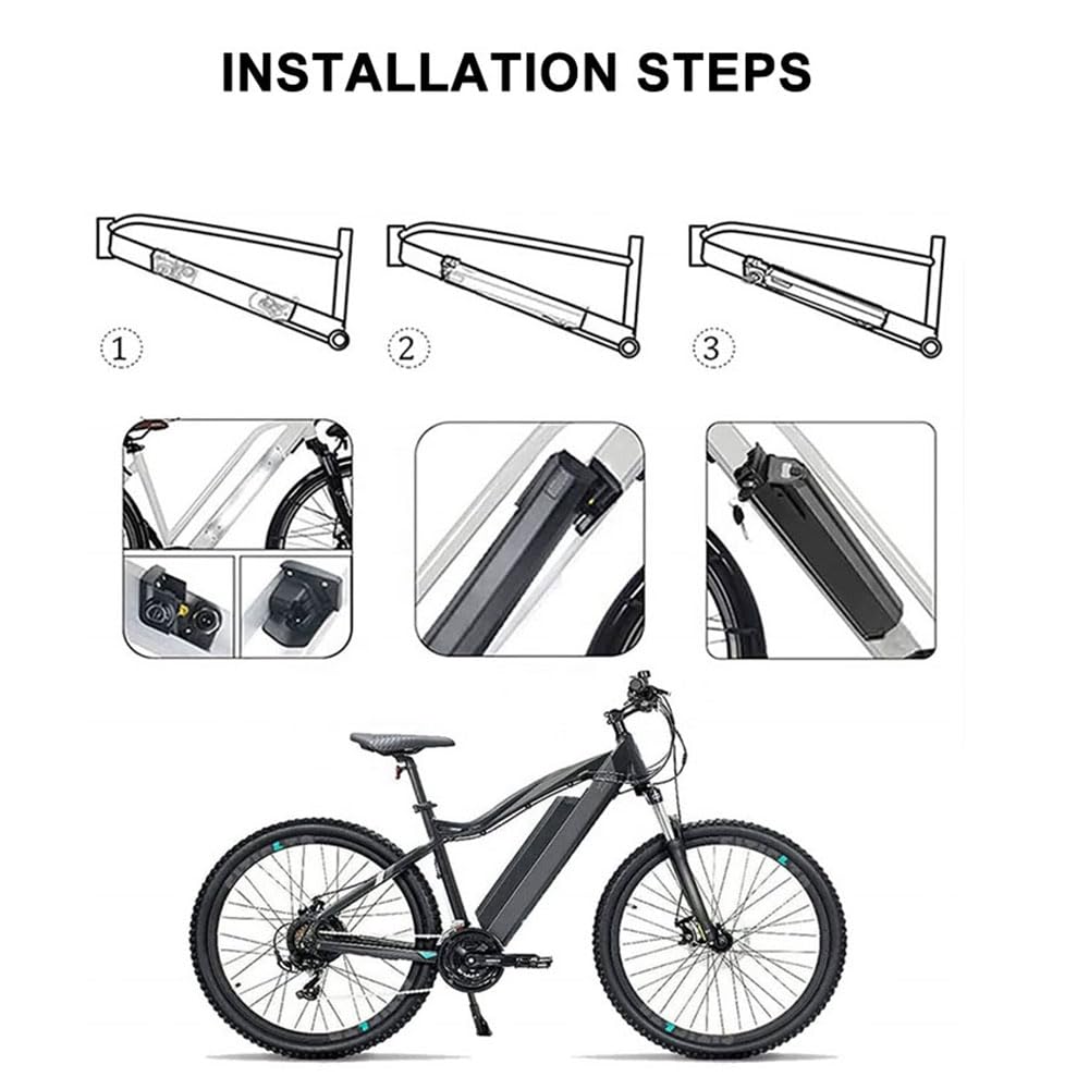 Batterie per Biciclette Elettriche 48V 13Ah, Adatto per bici elettrica modello Reention Dorado Plus NCM/Mosca Yukon750 DLG, con BMS e Caricabatterie