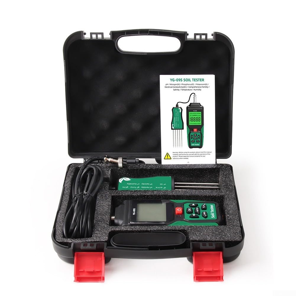 Testeur de pour sol 9-en-1 NPK pH Rechargeable Testeur de pour