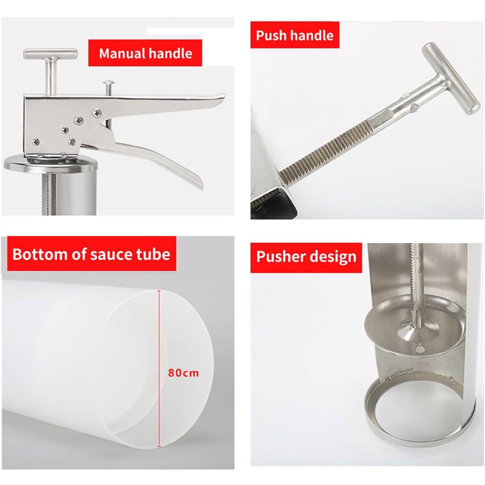 Utensilios Cocina Pistola para Salsa Hamburguesa, Dispensador cuantitativo Salsa, Pistola para Salsa Tomate, Dispensador condimentos, Pistola para Salsa Ensalada,