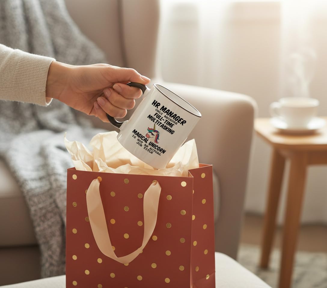 Casitika Human Resources Gifts. 11 oz HR Manager Mug. Because Unicorn Is Not An Actual Job Title. Gift Idea for Boss or Office Co-Worker. - Image 5