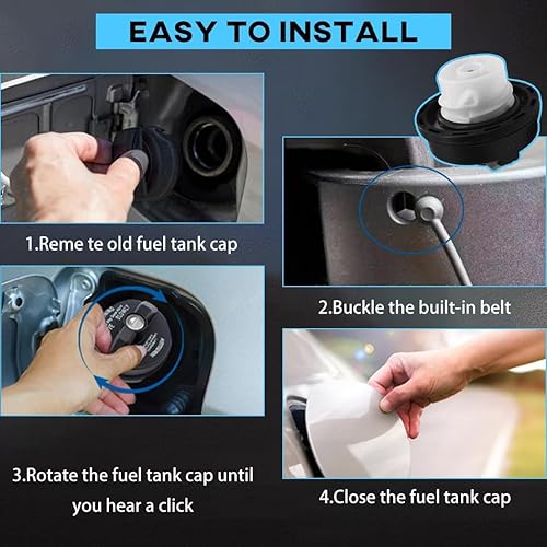 Miniatura 6 de Tapa de gas de bloqueo 05278655AB 5278655AB Bloqueo Tapa de combustible con llave para Dodge Ram 1500 2500 3500 Jeep JK Wrangler TJ Chrysl Pacifica