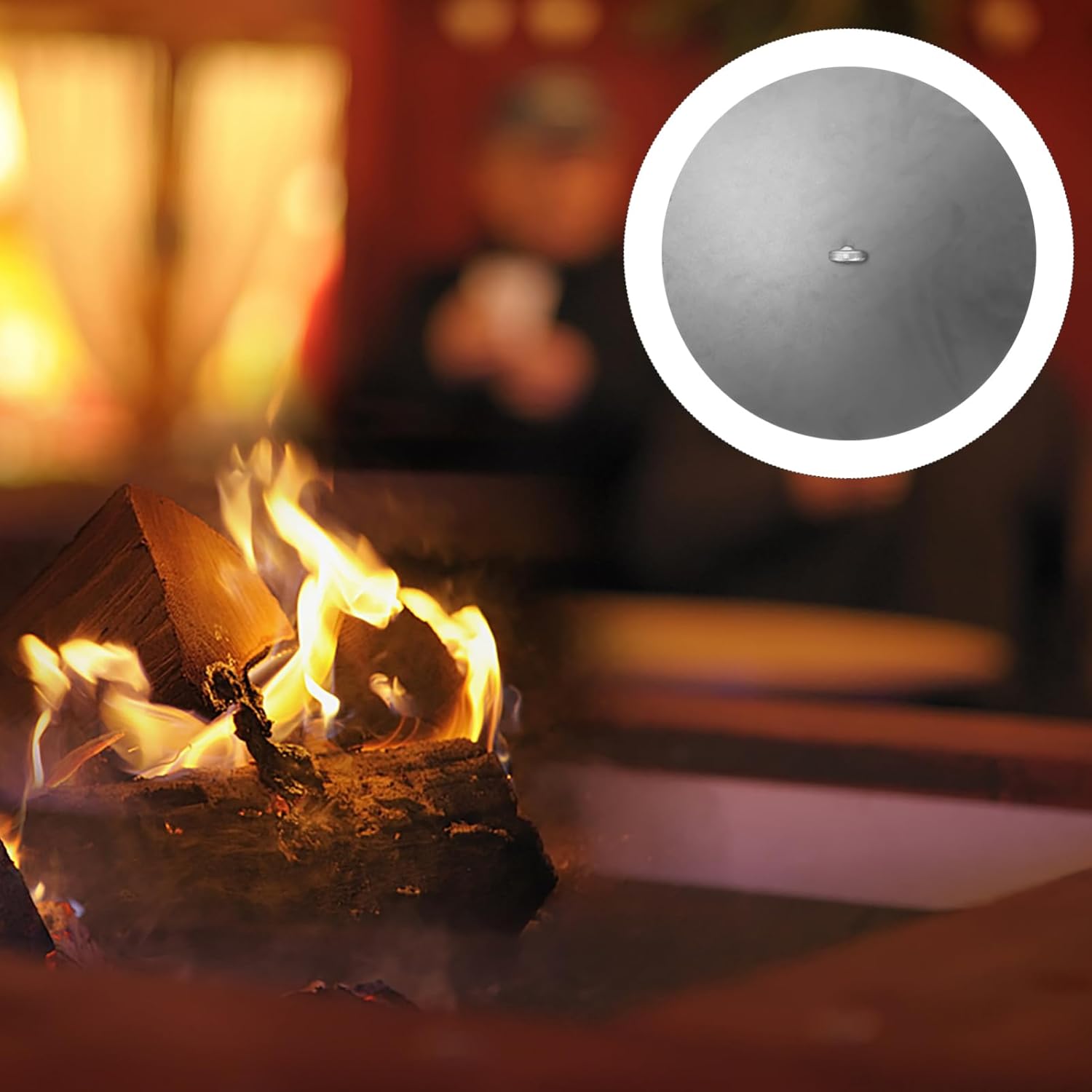 Cabilock Thickened Furnace Lid Iron Stove Cover for Improved Combustion Efficiency Fire Sealing and Scald Prevention for Stove Types Diameter