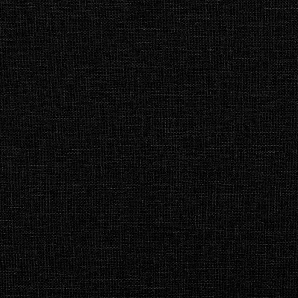 Sofa Set Black Polyester 2-Seater and 3-Seater Sofa Set Living Room Furniture