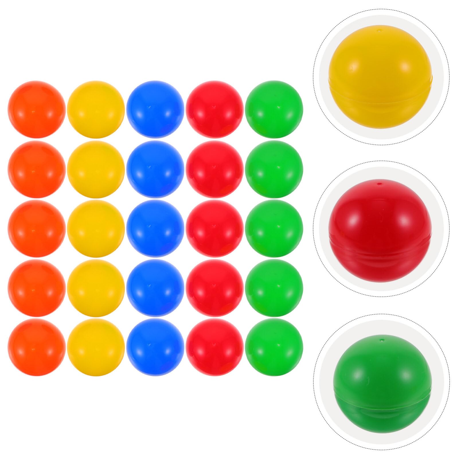 25 Boules De Tombola Colorées - Lot De Boules Creuses En Plastique Pour Jeux De Société Et Tirages Au Sort
