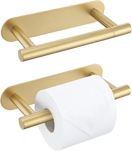 Miniatura 9 de Soporte de papel higiénico autoadhesivo, soporte de rollo de papel higiénico de níquel cepillado SUS304 de acero inoxidable, soporte de toalla de