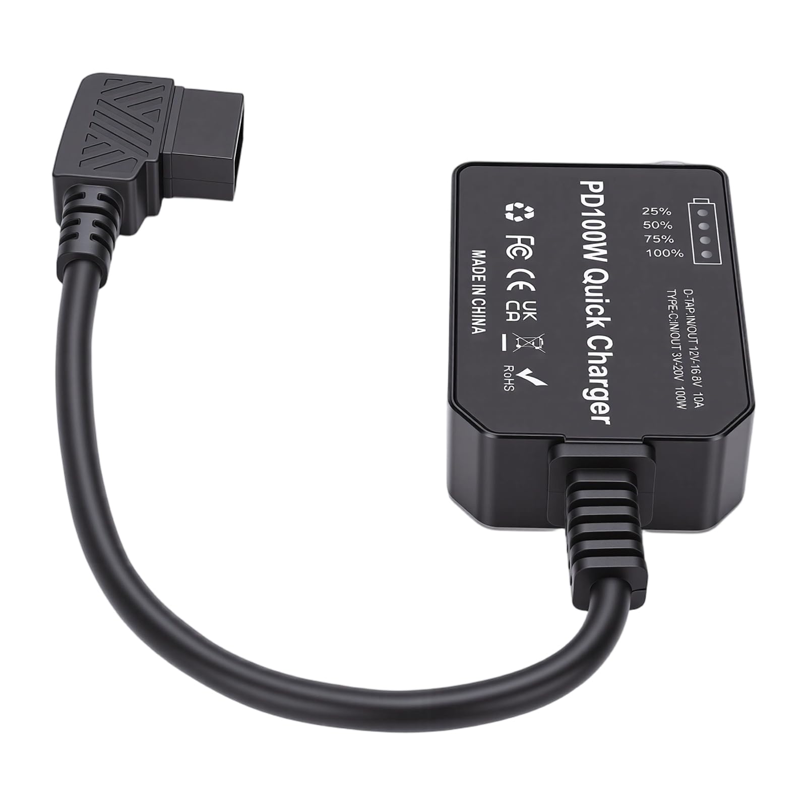 Adaptador de Alta Potencia con Cargador Rápido D Tap to Type C, Ideal para Usuarios de Cámaras y Baterías con Montura V
