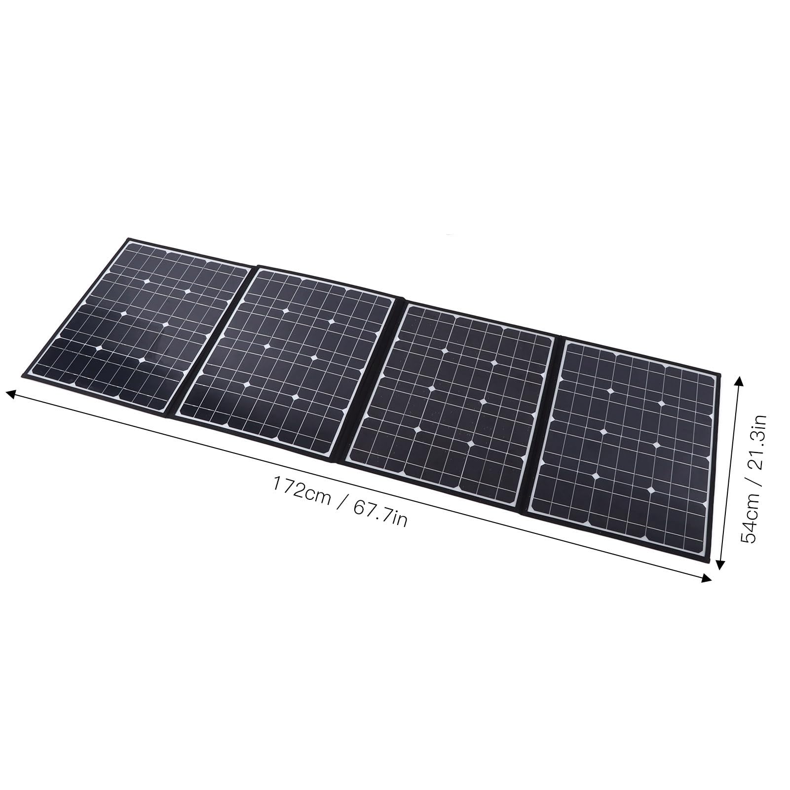BRRNOO Przenośne Panele Słoneczne, Panel Słoneczny do Składania W Elektrowni Panel Słoneczny z Wszechstronnymi Opcjami łączności, W Tym Dwoma Portami USB i Złączem DC Składany 150 W