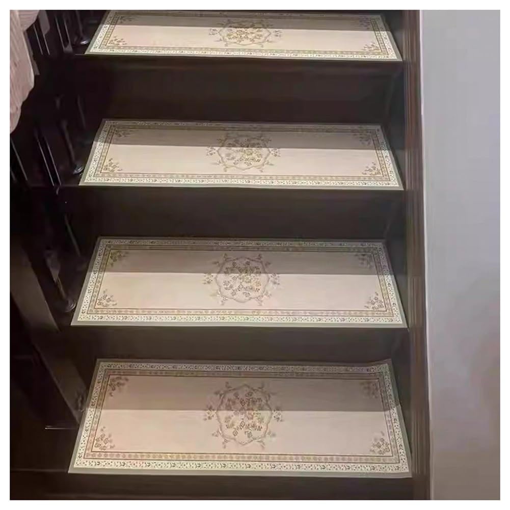 Set di 5 gradini antiscivolo per interni, con superficie in moquette, per scale in legno, ideali per case con bambini, anziani e animali domestici