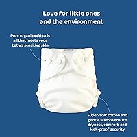 Vista 5 de Pañal interior de tela de algodón orgánico, súper absorbente y cómodo, se utiliza con una cubierta de pañal de tela impermeable que se vende por