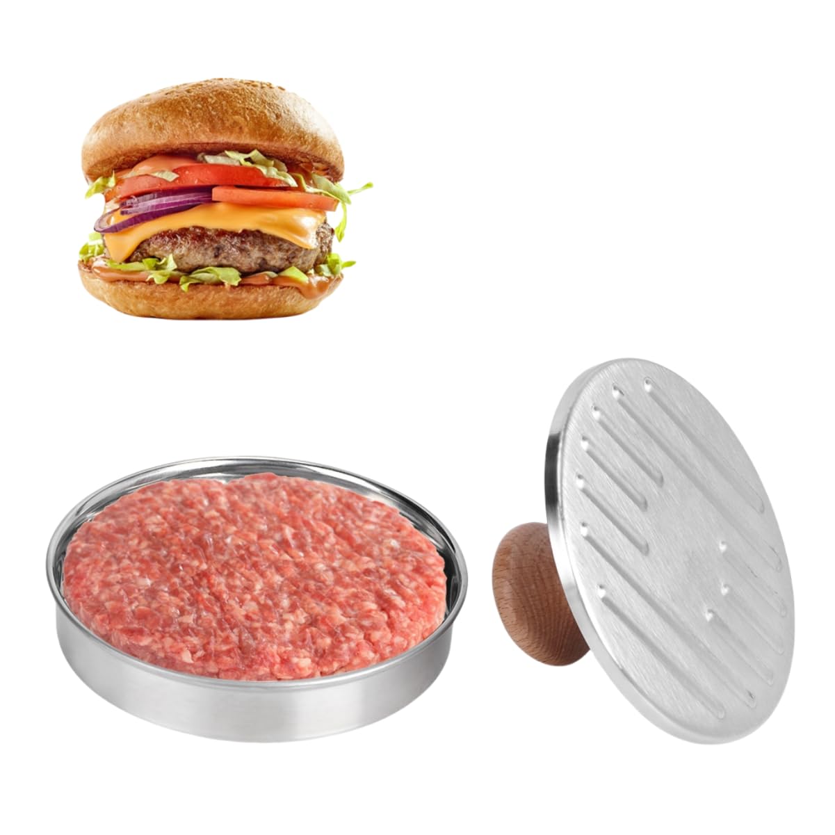 Presse à hamburger Topyond moule a steak haché en acier inoxydable 304 pour cuisine