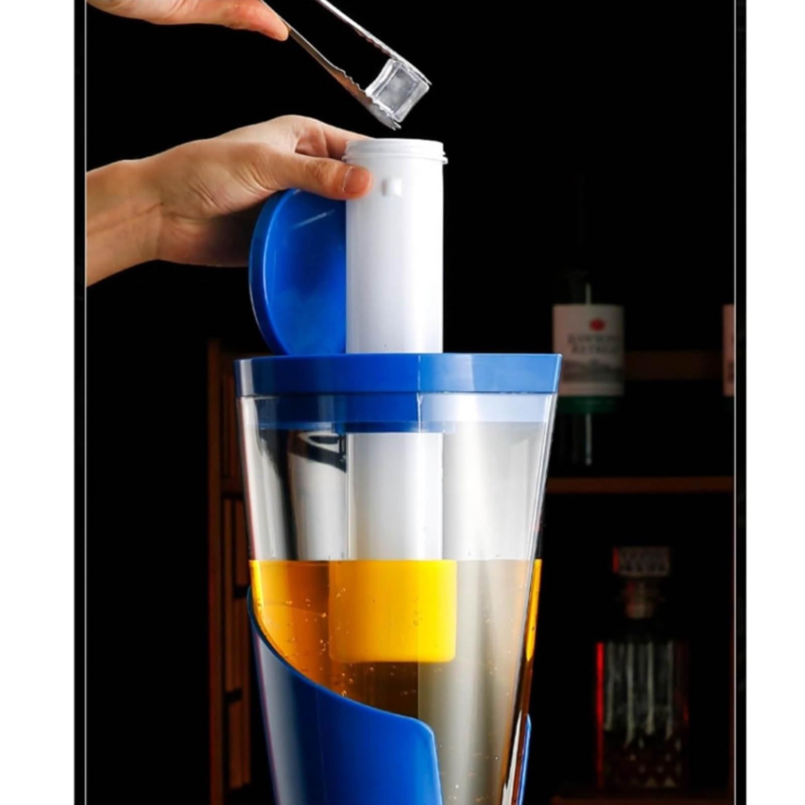 Torre spillatura della Birra con Tubo del Ghiaccio luci, Rubinetto,Feste | Torre spillatura birra, tubo refrigerante mantenere bevande ghiacciate per feste bar uso domestico(Silver,1.5L)